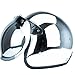 Casque de moto Vintage ouvert visage Capacetes De Motociclista Harley Sliver Chrome Vespa Cascos Para Moto Café Racer Mirror