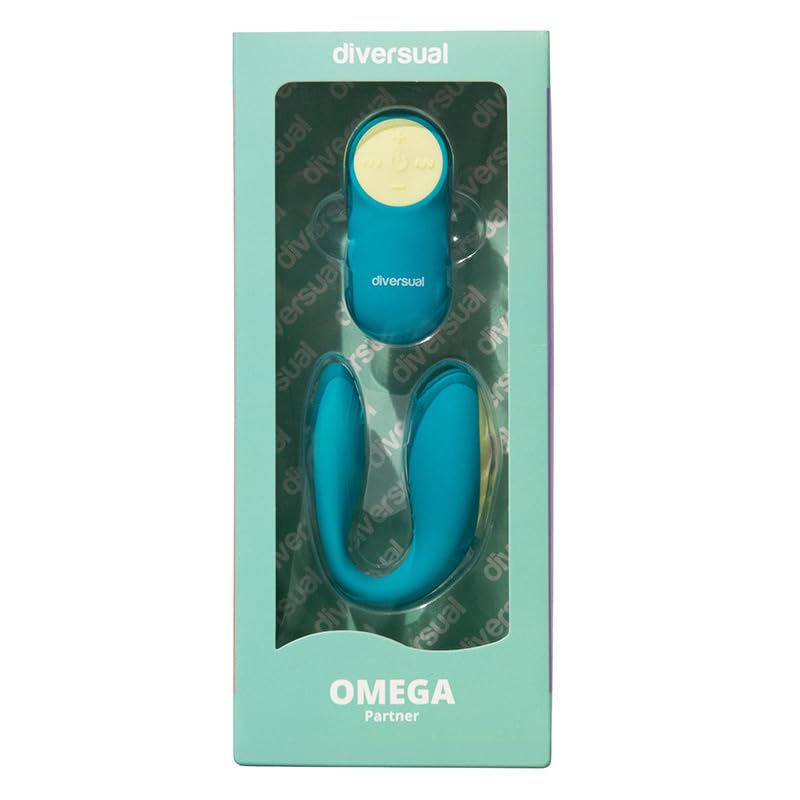 Omega, Vibrador para Parejas, Recargable USB, Control Remoto con Mando, 4 Intensidades, 7 Modos de Vibración, Silicona, Ultra Suave, Sumergible (Turquesa)
