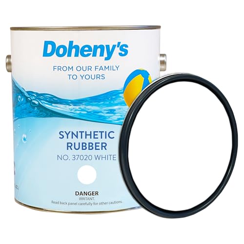 Image of Doheny's Pro-Grade Synthetic Rubber Self-Priming Swimming Pool Paint | Can Be Used Over Both Chlorinated Rubber and Synthetic Rubber Surfaces | VOC Compliant| White | 1 Gallon