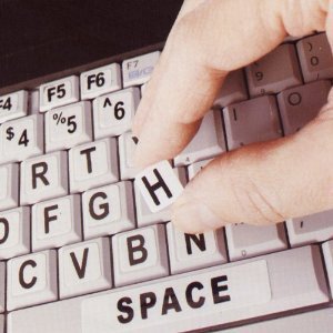 Etykiety na klawiatur z du ym nadrukiem do komputera z systemem Windows - czarne litery na bia ym tle