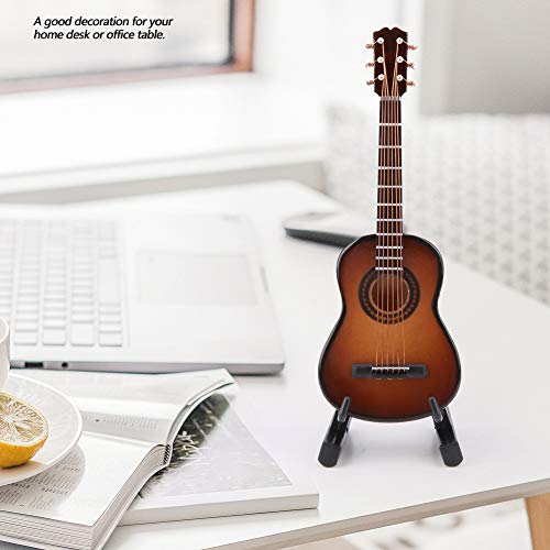 Belissy Mini guitare miniature en bois – Décoration musicale – Artisanat – Marron – 10 cm - Les Beatles, Paul McCartney, John Lennon, RIngo Starr, George Harrison Belissy Mini guitare miniature en bois - Décoration musicale - Artisanat - Marron - 10 cm – Image 8