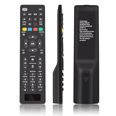 Universal TV Remote Control for Samsung Vizio Insignia Sharp Sanyo TCL Sony Panasonic Toshiba Philips Hisense Westinghouse and More LCD LED 3D HDTV Smart TV Remote Control, Easy Setup with Code Search