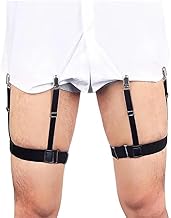 Homartel Men's Shirt Stays Tucker Suspenders Shirt Garter Non-Slip Locking Clamps (Suspender-B)