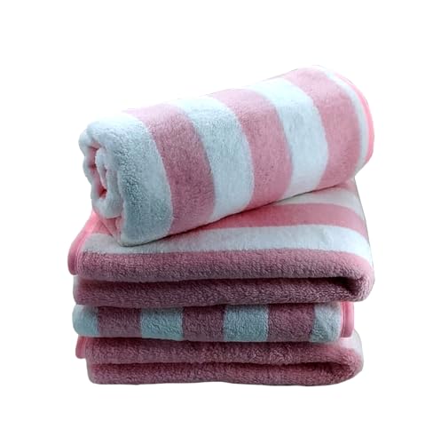 Image of Microfiber Bath Towels, Lightweight, Absorbent, Super Fluffy and Fast Drying Towel for Travel, Vacation, Fitness and Yoga (4, Pink)