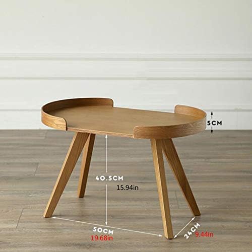 Telephone Table, Solid Side Table,Sofa End Table,Accent Coffee Table,Telephone Tables,End Tables Living Room(Color:Wood,Size:19.689.4415.94in)