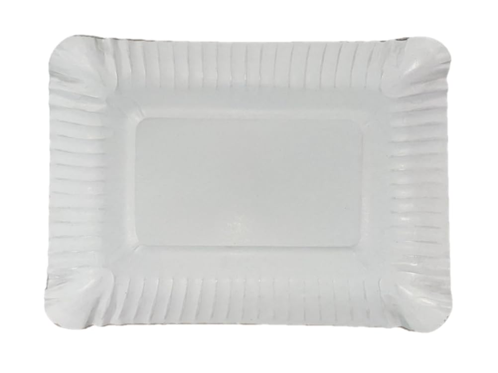 LUSKA 100% Biodegradable 11 inch x 9 inch Rectangular White Paper Plates, for Parties and Family Events, Disposable Pack of 50 Plates (B09F8PQ2BG) Amazon Price History, Amazon Price Tracker