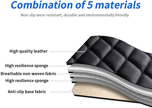 Kkmatc Custom Making Car Floor Mats For 98% Sedan Suv Sports Car Leather Full Coverage Pads Protection Waterproof Non-Slip Floor Liners (Gold Black) #TOP3