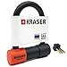 KRASER KR85S Antivol Moto Bloque Disque U Homologué SRA Serrure Sécurité Solide Cadenas 85x125 mm Ø18 Blocage Motocyclette Scooter Vélo