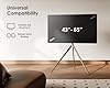 FITUEYES DESIGN Tripod TV Stand Art for 43 50 55 65 Inch Height Adjustment Max. Load 40KG for Home, Corner, Attic Picasso Series #3
