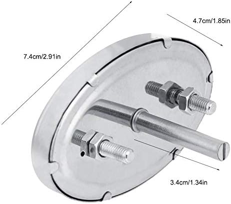 DEWIN Oval-shaped BBQ Smoker Grill Thermometer Temperature Gauge 430 Stainless Steel