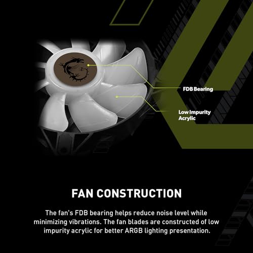 MSI MAG CoreLiquid E240 Black - AIO ARGB CPU Liquid Cooler - Rotating Cap Design - 240mm Radiator - Dual 120mm ARGB PWM Fans - LGA 1700/1851 / AM5/AM4 Compatible - image 7