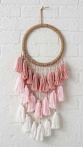 Narayan Jute Dream Catcher Handmade Indian Dream Catcher Hanging Pendant Wall Decor Hanger for Dorm Room Bedroom Home Ornament.-image-33