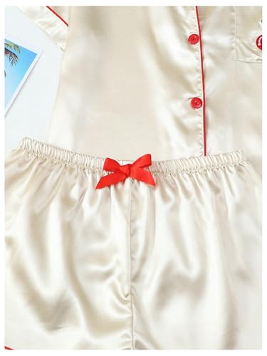 Image of Verdusa Pajamas For Women Set 2 Piece Summer Pajama Sets Cute Pjs Lounge Matching Button Shirt with Shorts