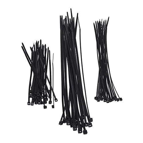 Kit Abracadeiras De Nylon Preta - 70 Pecas - Cartela C/70Unid.Bemfixa