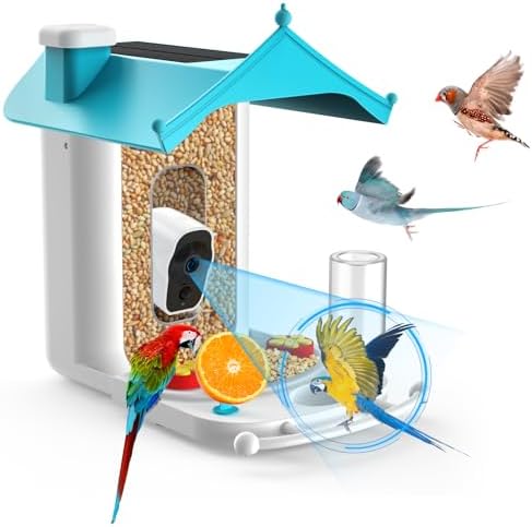 Smartes Vogelhaus Mit 2K Kamera & Solar - WLAN Vogelfutterspender Mit KI-Erkennung