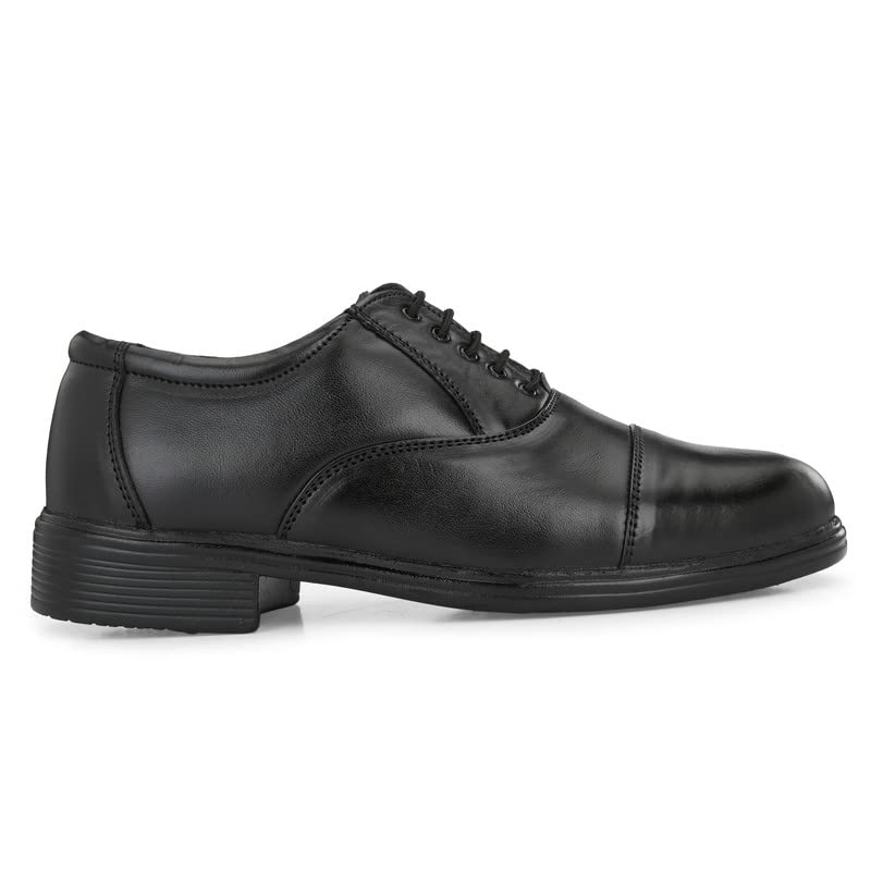 Buy 24 CARAT Black Genuine Leather Formal Police Uniform Shoes for Men