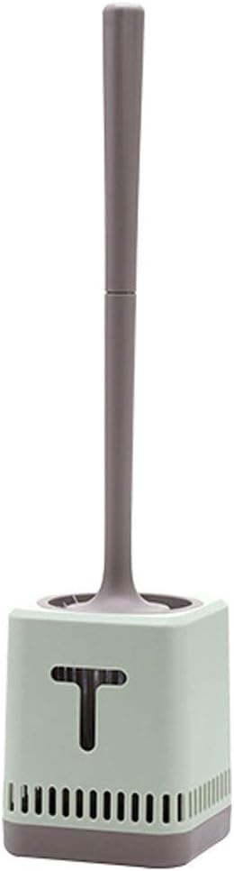Toilet Brush Holder Toilet Brush and Bracket, Bathroom Long Handle Cleaning Brush, Thick Bristles Clean Strong, The Bracket Can Drain,Toilet Brush with Holder