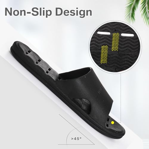 6 Pairs Shower Shoes Bulk for Women Men Quick Dry Non Slip Shower Slippers with Drain Holes for Men Bathroom Slippers Comfort Slides Sandals for Home4