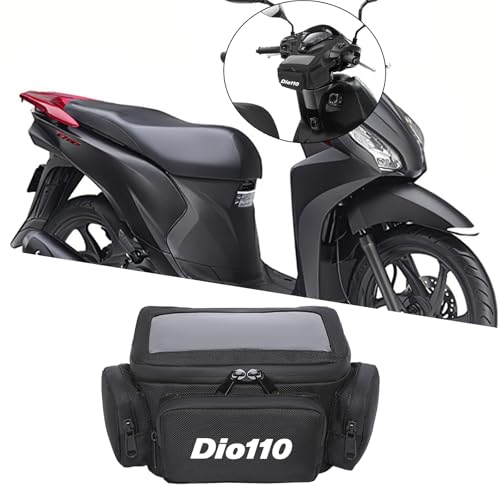 HUANGCJCJ For ディオ110 リード125 Dio110 LEAD125 オートバイスクーターフロントバッグ防水携帯電話タッチスクリーン収納バッグストリートオートバイウエストバッグ2L大容量収納dio110 Lead 125アクセサリー (DI