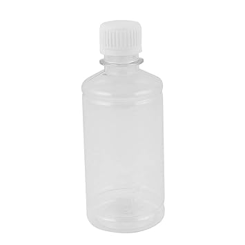ELECTROPRIME 250ml Clear Plastic Lab Seal Reagent Bottle Chemical Graduation Sample Bottle