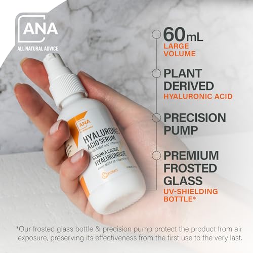 All Natural Advice Hyaluronic Acid Serum for Face 60 mL | With Organic Botanicals, MSM, Vitamin C & Aloe | Hydrating Serum with Airless Bottle & Precision Pump | Canadian Skin Care - Image 3