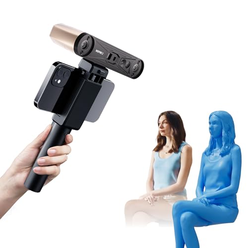 Revopoint Inspire 2 3D Scanner for 3D Printing, Up to 0.03mm Precision, Multi-Line Laser&Structured Light, Handheld Wireless&Outdoor Scanning, Full-Color Scans, for iOS/Android/Windows/macOS, Premium