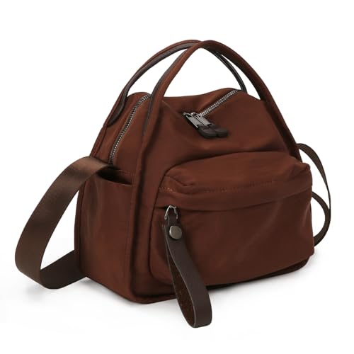CEUTNIZ Elegant Solid Color Shoulder Bag for Women Casual Nylon Front Pocket Handbag Casual Trendy Textured Commuter Bag - image 8