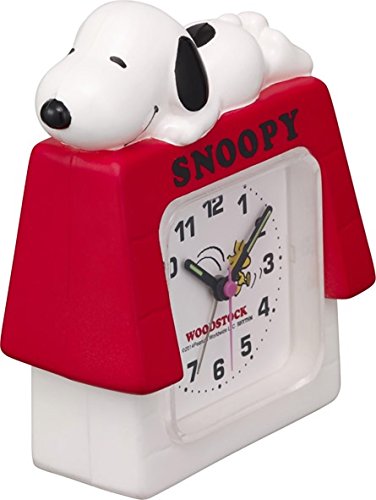 Rhythm Snoopy R551 4Se551Ms03 Alarm Clock, Character, Analog, Electronic Sound, 3D, White #TOP4