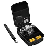 HESPLUS Travel Storage Case for Canon AE-1 35mm & 50mm / Rebel 2000 SLR Film Camera - Camera Bag Protective Case with Adjustable Shoulder Straps - Black (CASE ONLY)