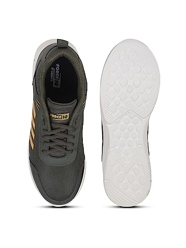 Image of Liberty Force 10 Navy Blue & Olive Green Running Shoes for Men