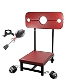 Bondage Chair with Collar Fetish BDSM Bouncing Mount Stool-Weightless Position Chair with Stainless Steel Elastic Chairs BDSM Novelty Toy for Adult Game Sweaters RH-1168