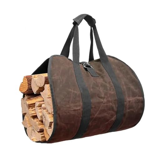 AYWTIUN Portalegna da ardere con Manici, portalegna da ardere for impieghi gravosi, Borsa Porta Legna Portatile for Campeggio e Barbecue per Il Campeggio