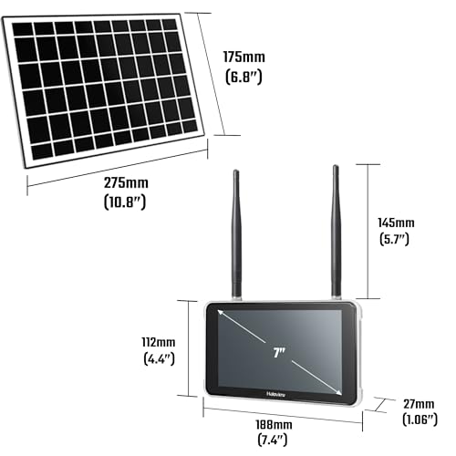 Image of Haloview Byte Tango BT7 Solar Wireless 1080P Solar Powered Backup Camera with Touch Monitor for RV