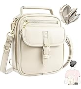 crawing Vegan Leather Crossbody Bag for Women with 2 Straps, Small Messenger Bag with Wallet, Ant...