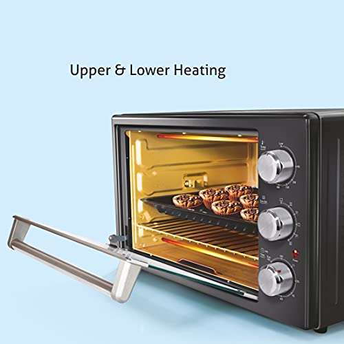 Image of Glen Multi Function OTG (Oven Toaster Griller ) 42 Litre 2000 Watt with Rotisserie and Convection Fan, 90 Minutes Timer (5042 BLRC, Black)