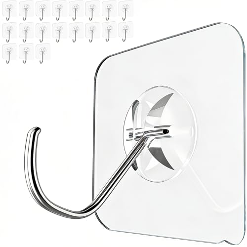 Latoxcaa 20-Pack Heavy Duty Wall Adhesive Hooks