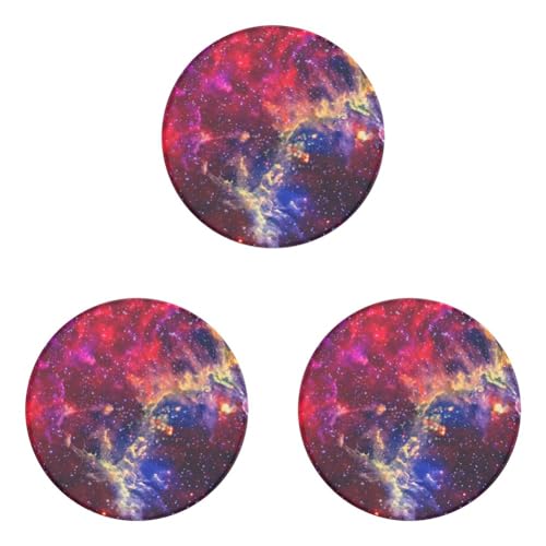 Image of PopSockets Phone Grip with Expanding Kickstand, Galaxy PopGrip -Magenta Nebula (Pack of 3)