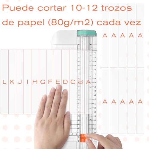Miniatura 5 de Meafeng 8 Piezas Cuchillas De Repuesto Para Cortador De Papel Con Diseño De Seguridad Automático Para Recortador De Papel A4 A5, Naranja