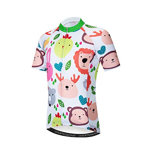 Cycling Jersey Kids,Bike Short Sleeve T-Shirt Boys Girls Cartoon Tops Breathable Quick-Dry S-XXL, Cd2031, Small