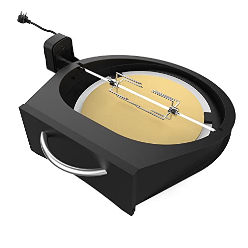 Onlyfire BRK-6064 BBQ Rotisserie Kit with Pizza Ring Compatible for Large Big Green Egg Ceramic Grill