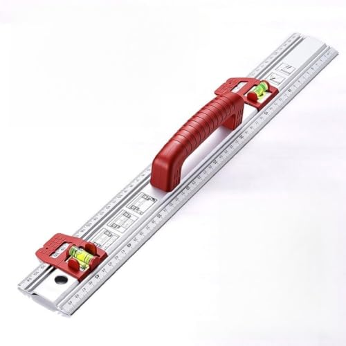 Nivel de burbuja de 50 cm de aluminio para medición vertical, horizontal y renovación 45° 2