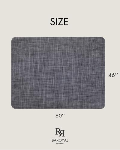 Image of BARoyal Office Chair Mat for Hardwood Floor Under Desk Computer Rolling Chair Mat for Wood /Tile Floor Non-Slip Heavy Duty Desk Rug PVC Plastic Hard Floor Protector 46 inchx 60 inch (Cool Grey)