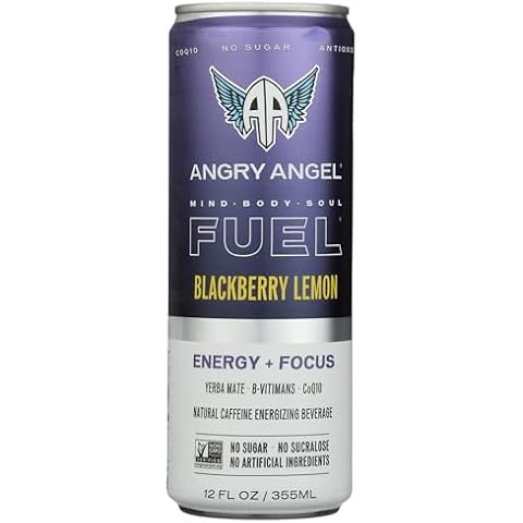 ANGRY ANGEL Blackberry Lemon Energy Drink, 12 FZ Cover