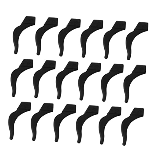 POPETPOP 20組 アンチイヤーフックキット メガネホルダー レンテス・デ・ソル・パラ メガネ ノンカバー 眼鏡アクセサリー サングラス メガネ滑り止め メガネテンプルホルダー Black