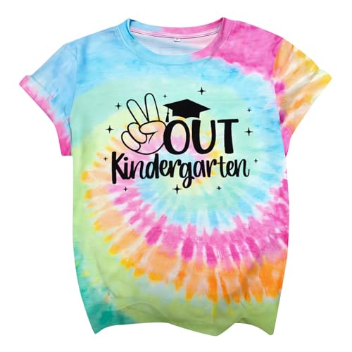 Kids Last Day of School Shirt Out Kindergarten Happy Graduation Tshirt Boys Girls Funny End of Year Summer Vacation Top