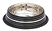 Indipets Matte Black & Silver Non-Tip Anti Skid Pet Food Dish Bowl 32 Ounce