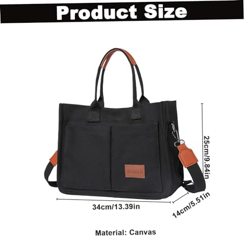 Grand Sac Fourre-tout Dngkaoje En Toile Réutilisable 40x50x14cm : Le Cabas Polyvalent Avec Poche Intérieure Pour Shopping, Plage, Voyage