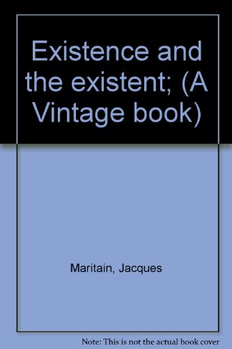 Existence and the Existent; (A Vintage Book) B0007DT4KC Book Cover