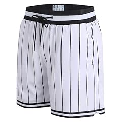 Black Pinstriped-white Shorts