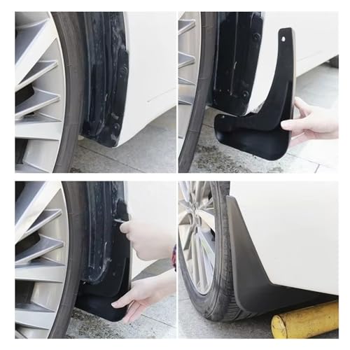 Guardabarros para neumáticos de coche Tesla Model S con diseño protector integrado 4